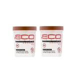 2x ECO Style Professional Styling Gel Coconut Oil Max Hold Alcohol Free 32oz