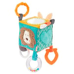 Fehn Cube d'éveil Funky Friends - Jouet de Développement Moteur à Accrocher pour bébé à suspendre dans la poussette, le lit ou la coque - pour bébés et enfants de 0+ mois