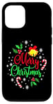 iPhone 12/12 Pro Merry Christmas Happy holidays Jingle Bells and Snowflakes Case