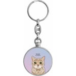 Toff London Beige Tabby Cat Head Keyring TLK-10-VAR