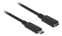 USB-C förlängningskabel - USB 3.1 Gen 1 - 1m - Svart