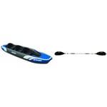 Sevylor Hudson Inflatable Kayak, Three Person - Blue & Sevylor K-Perf230 Kayak Double Paddle Aluminium Shaft Inflatable Accessory - Black