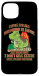 Coque pour iPhone 15 Plus Coffee Spelled Backwards Is Eeffoc Funny T-Rex Dinosaur Dino