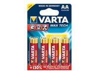 Varta Max Tech 04706 - Batteri 4 X Aa-Typ