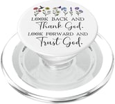 Look Back and Thank God Look Forward & Trust God Bible Verse PopSockets PopGrip for MagSafe