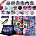 For Various 7" 8" 10" Argos Bush Tablet -folio Stand Leather Cover Case + Stylus