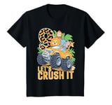 Youth 9 Year Old Safari Animals 9th Monster Truck Birthday Boy T-Shirt