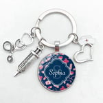 HNKPWY Beautiful Doctor Angel Pattern Badge Keychain Mini Medical Model Best Nurse Day Keychain Medical Graduation Gift-12