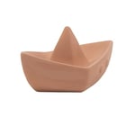 Nattou Jouet de Bain en Caoutchouc 100% Naturel, Jouet Bateau pour la Baignoire, Sans BPA, Silicone, Orange