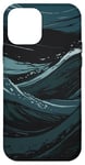 Coque pour iPhone 12 mini Bleu Abstrait Océan Vague et Art Sous-Marine