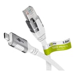 Câble Ethernet usb-c™ 3.1 vers RJ45, 2 m - connecte un routeur, modem ou switch réseau au port usb-c™ de l'ordinateur portable, tablette ou