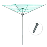 KCT 4 ARM ROTARY WASHING LINE CLOTHES AIRER 40M DRYING AREA FOLDABLE OUTDOOR