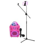 SBS55P Childrens Karaoke Machine with Microphone Tablet Stand, Bluetooth Audio