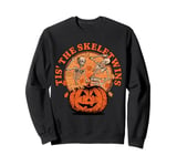 Tis The Skeletwins Matching Halloween Twins Funny Skeletons Sweatshirt