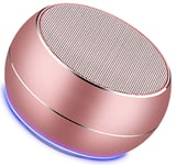 Bluetooth Speaker Portable TF Card Subwoofer Mobile Computer Speaker One-Touch Call Gift,Rosegold