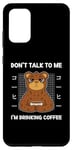 Coque pour Galaxy S20+ Bear Don't Talk To Me I'm Drinking Coffee Style japonais