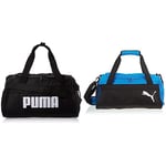 PUMA Unisex Adults Challenger Duffel Bag Xs Sports Black, One Size & Unisex's teamGOAL 23 Teambag S Sports Bag, Electric Blue Lemonade Black, OSFA, one Size