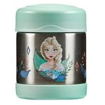 Thermos - Disney Frozen Food Flask (290ml) - BPA Free, Stainless Steel, Spill Proof, Elsa, Anna, Olaf Thermal Kids Flask with Personalised Name Labels for Lunch Box, 5 Hours Hot & 7 Hours Cold