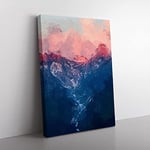 Ravine To The Clouds In Abstract Modern Canvas Wall Art Print Ready to Hang, Framed Picture for Living Room Bedroom Home Office Décor, 76x50 cm (30x20 Inch)