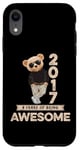 Coque pour iPhone XR Ours en peluche original Awesome 8e anniversaire garçon fille 2017