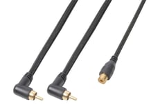 Cable 2xRCA Male - 1xRCA Female 0,3m [3 pcs left]