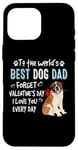 iPhone 16 Pro Max St Bernard Best Dog Dad Valentines Day Funny Puppy Case