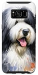 Galaxy S8 Old English Sheepdog Dog Watercolor Artwork Case