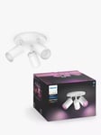 Philips Hue White & Colour Ambiance Fugato Smart 3 Light LED Ceiling Spotlight, White