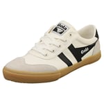 Gola Badminton Mens Off White Black Casual Trainers - 11 UK