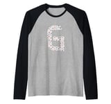 Retro Bold Letter Stars - G - Design - Alphabet - Marker Raglan Baseball Tee