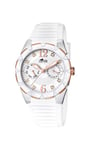 Lotus Women's Quartz Watch with White Dial Analogue Display and White Rubber Strap 15731/2