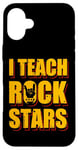 Coque pour iPhone 16 Plus J'enseigne le rock aux stars du rock, professeur de musique, Rock On Graphic