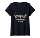 Womens Most Likely To Go On Christmas Vacation V-Neck T-Shirt