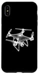 Coque pour iPhone XS Max Drone 3D Wireframe - Drone volant vintage amateur de pilote