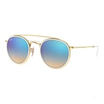 Lunettes de Soleil Femme Ray-Ban RB 3647-N 001/4O Or Brun Gradué Miroir Bleu