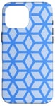 Coque pour iPhone 16 Pro Max Blue Cubes Hexagons Geometric Optical Illusion Pattern