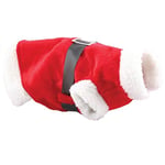 Gifts 4 All Occasions Limited SHATCHI Costume de Père Noël pour Petit Chien ou Chat Rouge/Blanc