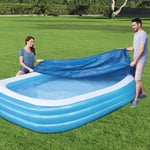 Couverture de piscine rectangulaire en tissu de 262 x 175 cm pour couverture de piscine rectangulaire gonflable de 120 pouces x 72 pouces, couverture