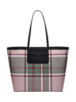 Radley Manor Gardens Check Large Open-Top Tote Bag, Racing Green/Multi