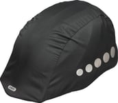 ABUS rain cap for helmets - rain cover with decorative reflectors and elasticated strap - water-repellent - black