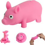 Squishy Piggie Squeeze Toy Anti-Stress Rolig Rosa Gris Leksak Rebound Boll Fidget Toy Knåda Sand Leksak