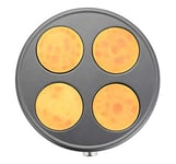 senya Plaque en fonte d’aluminium pour quatre mini-crêpes de 11cm – Crepière électrique Crepe Time SYCK-CV026-SP1, Inox, Noir