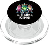 Boba King Illustration drôle Boba Tea Drinker PopSockets PopGrip pour MagSafe