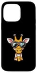 Coque pour iPhone 14 Pro Max Girafe de ski avec bière | Funny Party Comic