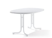 Sieger 152/W Table de Jardin Plastique Blanc 140 x 90 x 72 cm