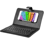 Trådlöst Bluetooth-tangentbord för telefon, Mini bärbart Bluetooth-tangentbord med ett skyddande fodral Vikbart tangentbord för bredd 6 9,5 cm Bluetooth-mobiltelefon