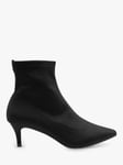Ravel Madruga Satin Sock Boots, Black