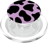 Cow Purple Print Spotted Cute Animal Pattern PopSockets PopGrip for MagSafe