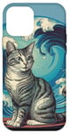 iPhone 12 mini Blue Cats Wave For Kamala Funny Cat Lady Case