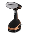 Tefal Access Steam+ Handheld Clothes Steamer, No Ironing Board Needed, 2 Steam Levels, Sanitising Steam, Black & Rose Gold, DT8103